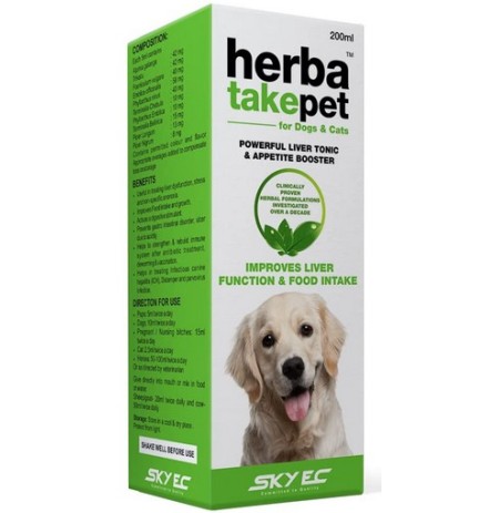 SKY EC HERBA TAKE-PET HERBAL LIVER  DOG CATS HORS NURSING BITCH 200ML